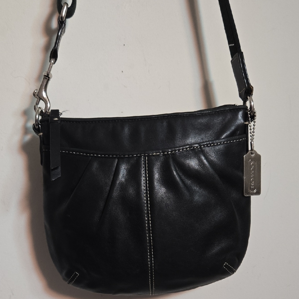 Coach Black Leather Crossbody Bag - Picture 1 of 16